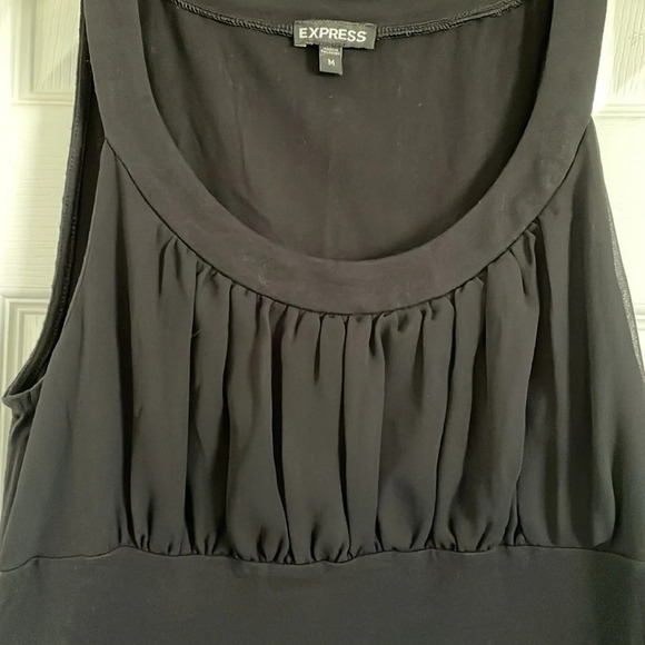 Express, sz M, black dressy tank. Cute under blazer or cardigan or with shorts! - Picture 1 of 4